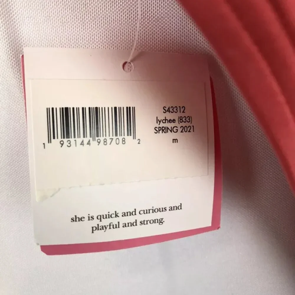 Kate Spade Women’s Pink Tortoise Heart Buckle Bikini Bottom, Size Medium